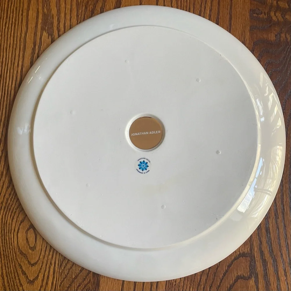 Jonathan Adler Passover Futura Seder Plate with Real Gold Accents